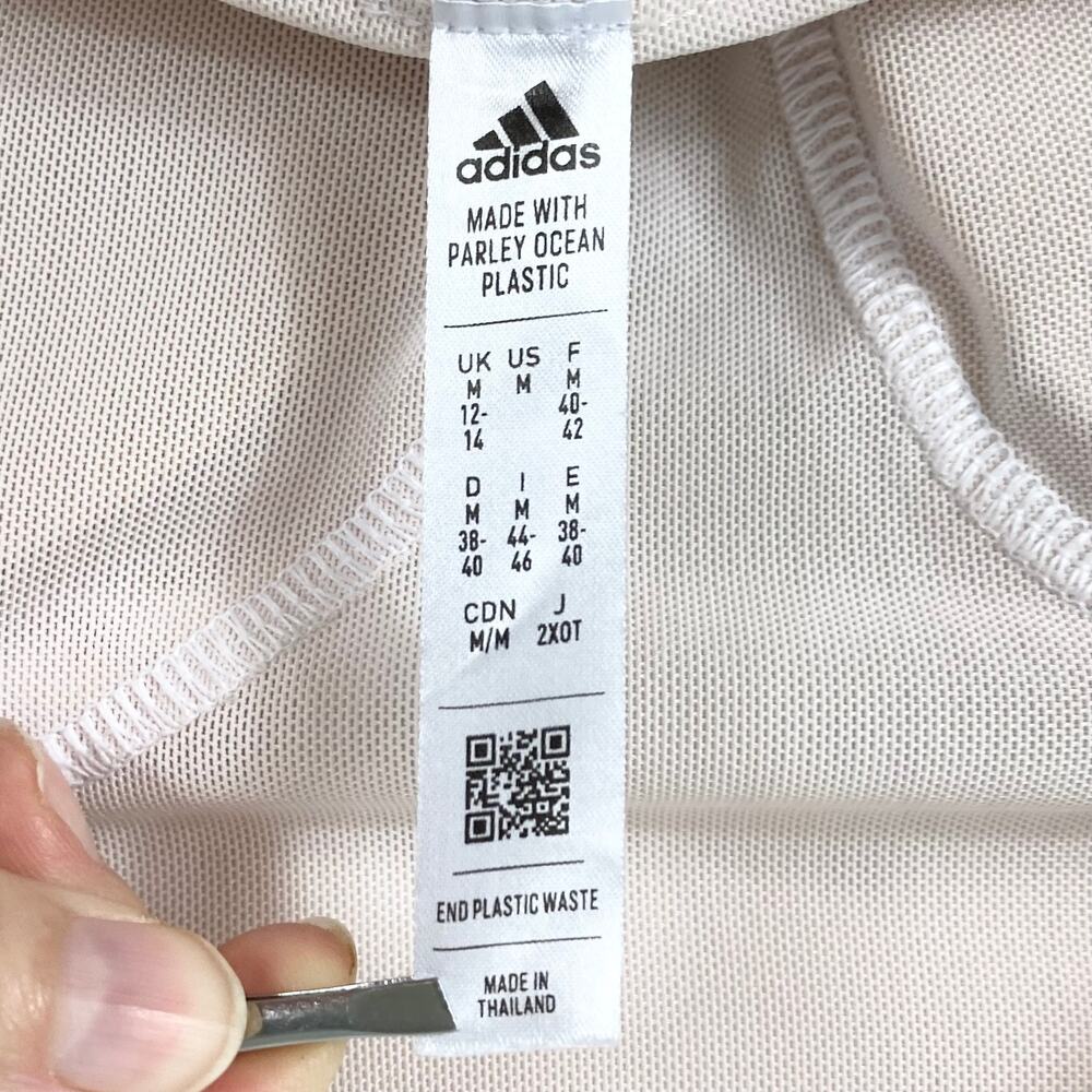 ADIDAS X PARLEY Dress M Cream Racerback Built-In-Bra Tennis Mini-Length - Picture 5 of 16